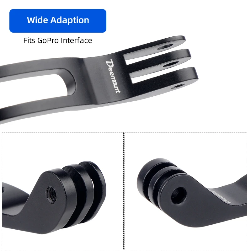 전면 라이트 스탠드 랙 자전거 포크 마운트 CNC 가공 카메라 홀더는 Gopro 인터페이스에 적합 Brompton MTB 접이식 자전거 액세서리