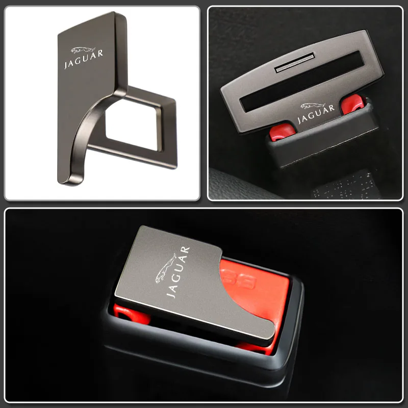 1Pcs Car Seat Belt Buckle Eliminator Logo Styling Auto Safety Belt Clip For Jaguar X S F XF XE
