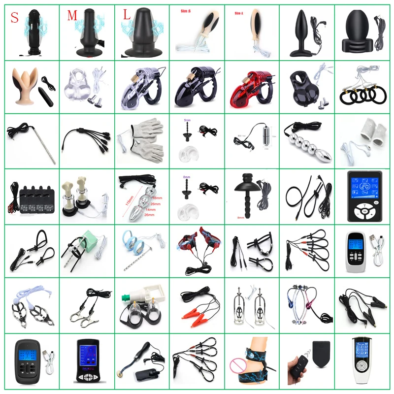 Taser Electroshock Pulse Anal Butt Plug Clitoris Clip Electric Shock Peni Ring Urethral Plug Nipple Sucker dbsm Sexy Sex Tools electro sex toys electric sex toys penis rings
