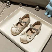 Fashion Baby Girl Princess Rhinestone Silk Shoes Infant Toddler Child Flat Ballet Dance Shoes Soft Shoes Party Performance Shoes 2