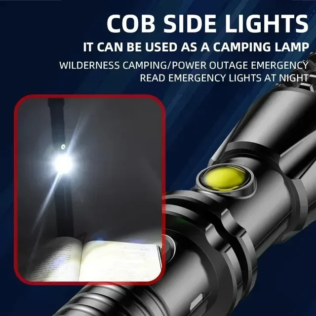 Powerful Wolf Tooth Lamp Rod Strong Light Charging Outdoor Super Bright Multi Functional Vehicle Self Defense Window Patrol 3
