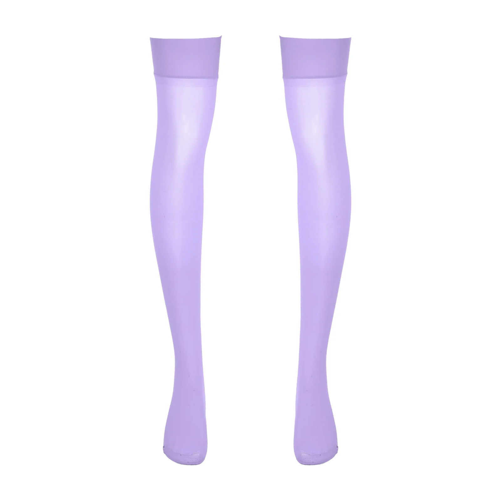 Mens Stretchy Glossy Thin Shiny Stockings Lingerie Hot Sheer Thigh High Socks Erotic Sexy Sock Hosiery See-through Stockings