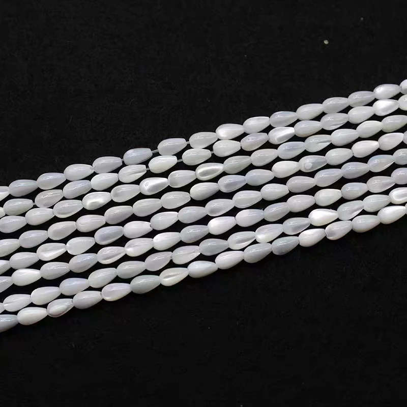 

white/brown sea shell drop 6/8/10/12mm for DIY jewelry making loose beads FPPJ wholesale beads nature gemstone