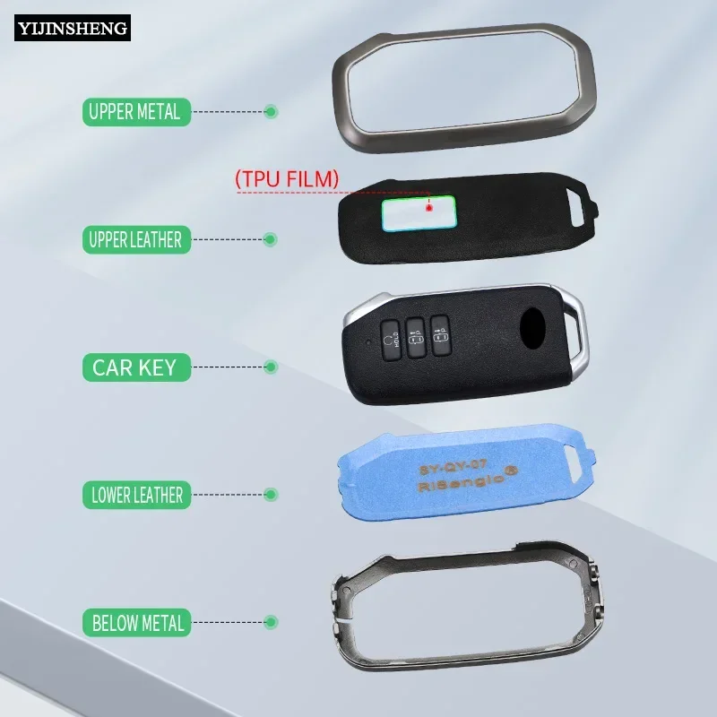 7 Buttons Zinc Alloy + Leather Car Key Case Cover For Kia Sportage Niro Hybrid Sorento MQ4 EV6 GT-Line K8 V6 For Key Case,Car Key,Car Key Shell,Key Shell