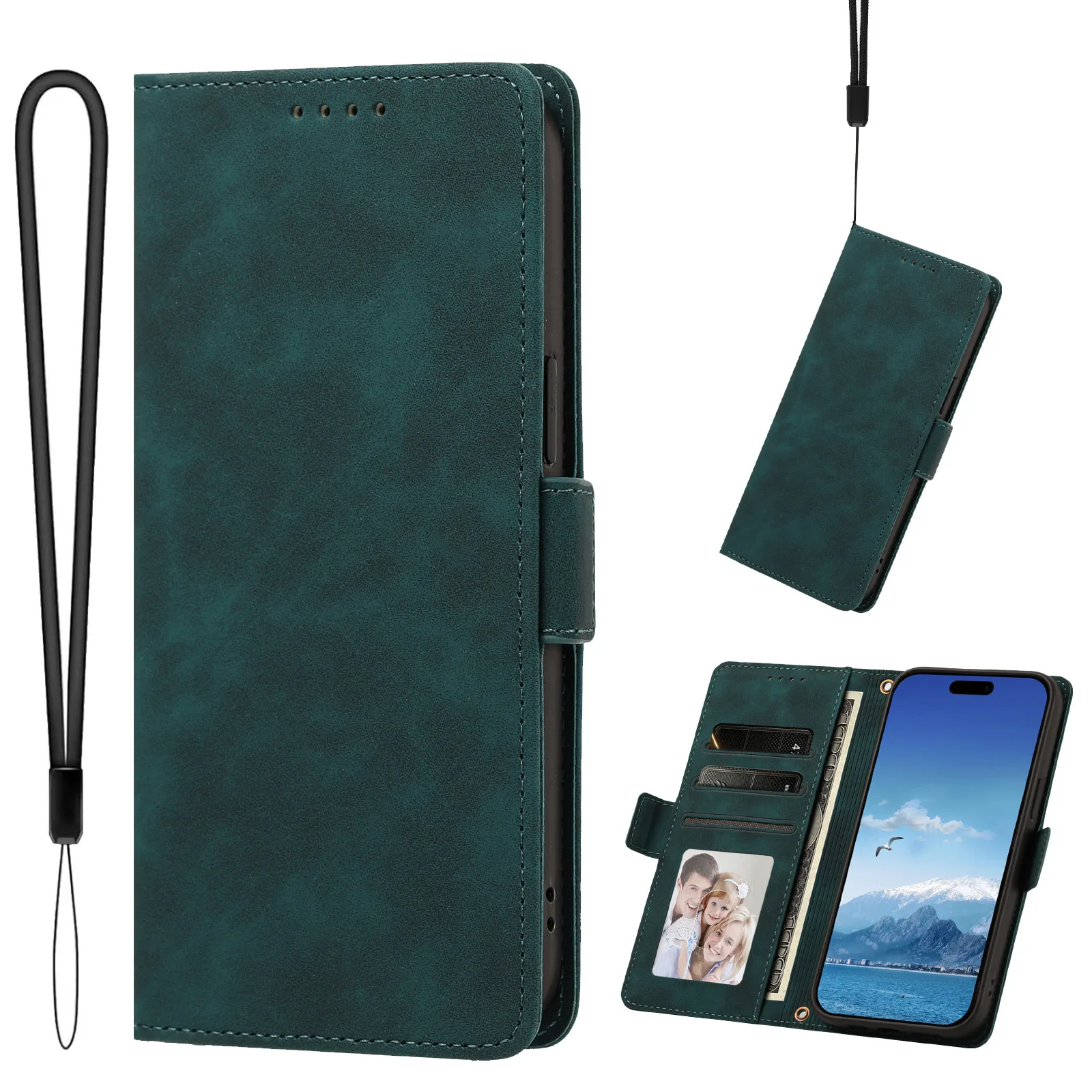Luxury Leather Flip Wallet Phone Case - Premium Protective Cover