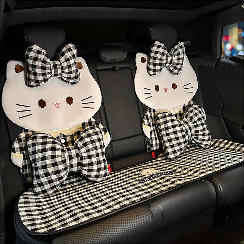 Cat-Themed Anti-Slip Car Seat Cushion - Creative Interior Accessory