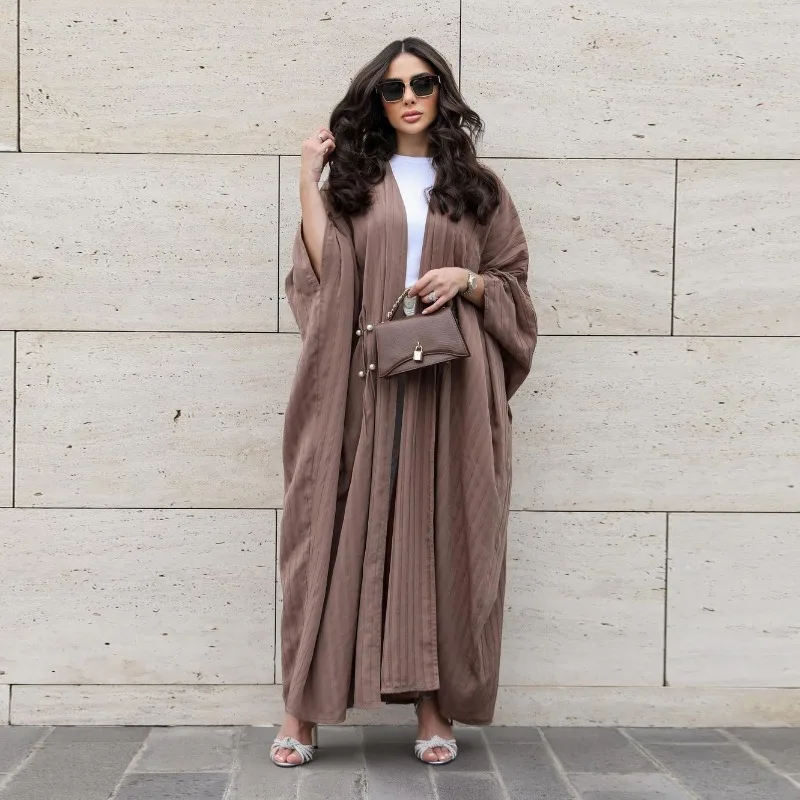 2024 New Ramadan Clothing Islam Abaya Kaftan Modern Fashion Turkish Casual Robe Femme Musulmane for Europe and America