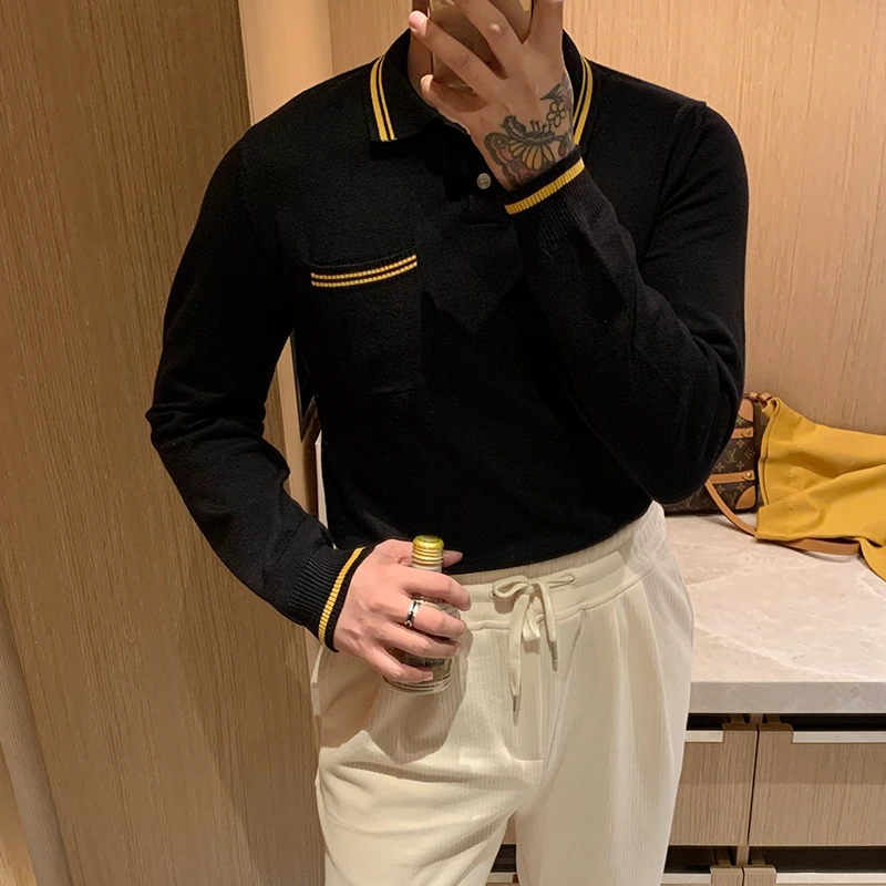 

2022 Fashion Brand Loose Comfortable Sweater Men Slim Fit Jumpers Knitted Warm Winter Classic Style Casual Pullovers Male L132