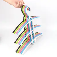 Plastic Fishbone 3 layer Multifunctional Clothes Hanger Wardrobe Clothes Hanger Anti-skid Plastic Clothes Rack 1