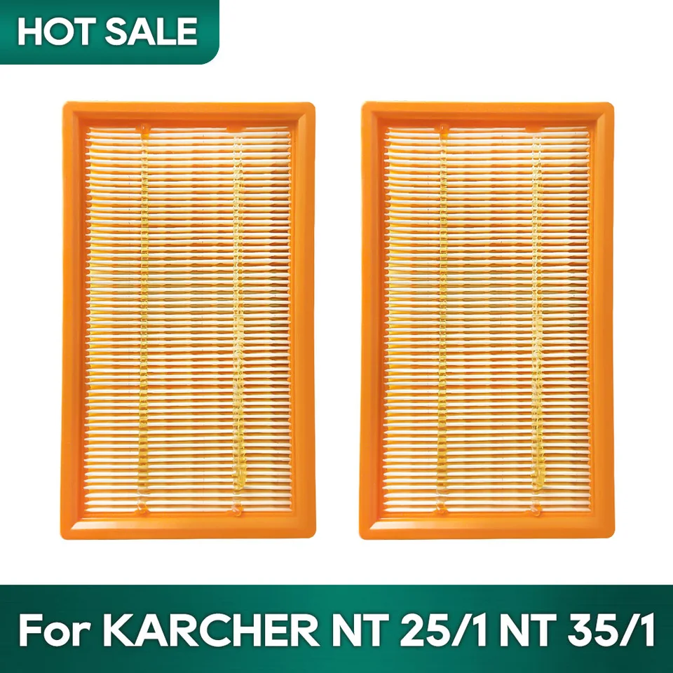 Filtro Lamellare Piatto Per Kärcher NT 35/1, NT 36, NT 40 - 150x65x275 Mm, Alternativa OEM, Aspira Umido/Secco