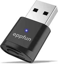 eppfun AK3040PLUS USB Qualcomm APTX-Adaptive Bluetooth 5.2 Transmitter, Dual Connection Wireless Audio