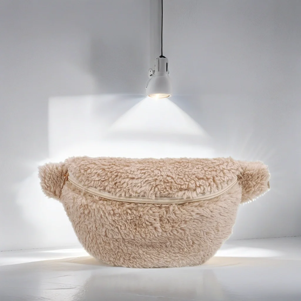 Winter Waist Bag - Crossbody Bag - Plush Commuter Bag