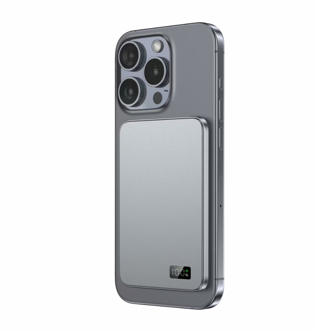 New Ultra thin Alloy Powerbank Magnetic Power Bank Wireless Fast Charger For Magsafe Backup battery For iWatch Serise iPhone 16