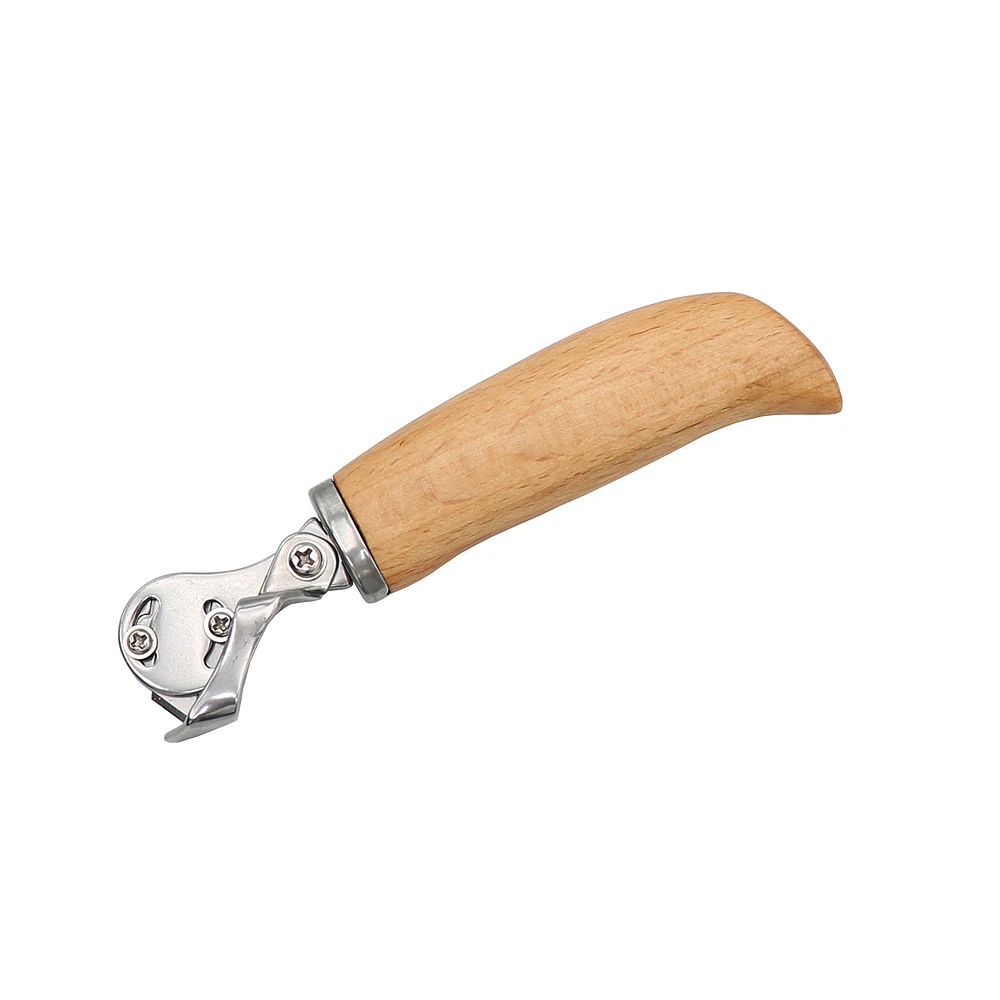 Leather Craft Cutting Knife Handmade DIY Leather Making Tool Straight Knife Arc Equal Distance Trimming Hand Tool