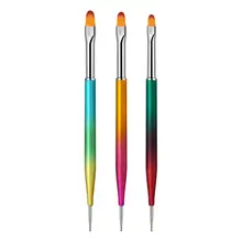 

3PC Nail UV Gel Brush French Stripe Liner Pen Manicure Ultra-thin Line Drawing Nail Art Acrylic UV Gel Polish Design Dot Brushes