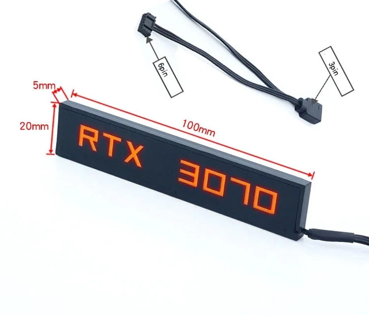 Painel Lateral para Iluminação de pc Gpu Argb Rtx 4090 3090 Mini Vga Lightboard 4070 4080 Rx6800 6900xt Gtx Rog Backplate pc Mod - Imagem 5