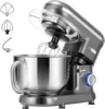 NEW 660W 10 Speed 6 Quart Tilt-Head Kitchen Electric Food Mixer with Beater, Dough Hook, Wire Whip and Egg Separator, Gray 1