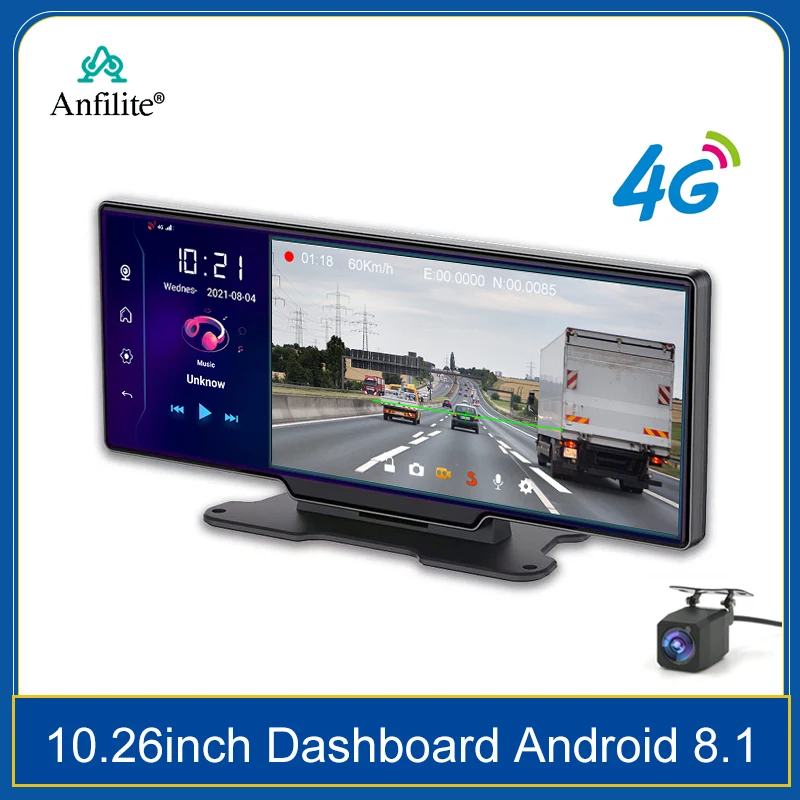 Nuovo Dash Cam 10.26 Pollici 4G Adas Dvr Android 8.1 Navigazione Gps Videoregistratore Per Auto Doppia Fotocamera Monitor Di Parcheggio 24H