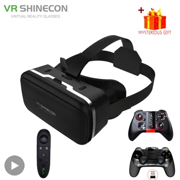 Shinecon VR Occhiali 3D Dispositivi per cuffie per realtà virtuale Viar Casco Occhiali Lenti Smart per telefono cellulare Smartphone Gioco Set mobile