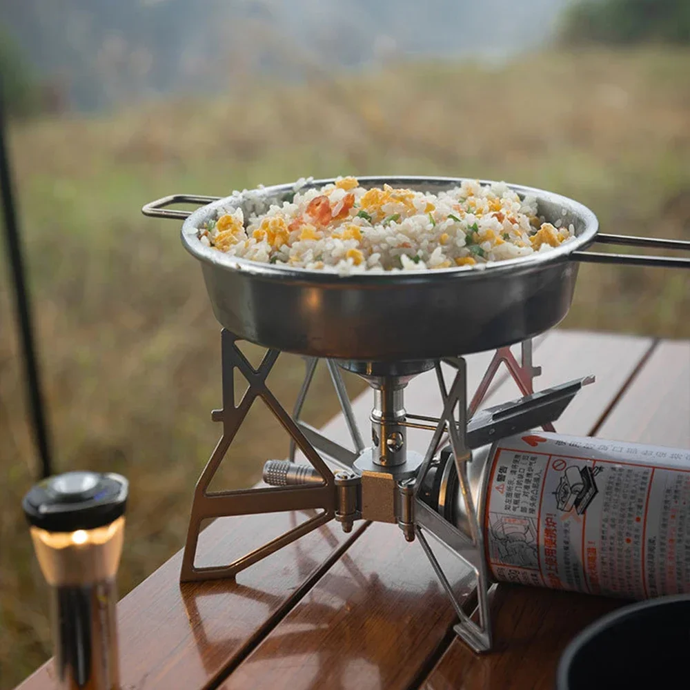 

3300W Outdoor Camping Stove Lightweight Collapsible Stainless Steel Gas Stove Outdoor Cooking Stove for Hiking Fishing Picnics