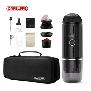 Cafelffe Macchina per caffè espresso portatile elettrica wireless combinata per esterni, regalo per caffè che dà campeggio escursionismo Borsa da viaggio caffettiera 1