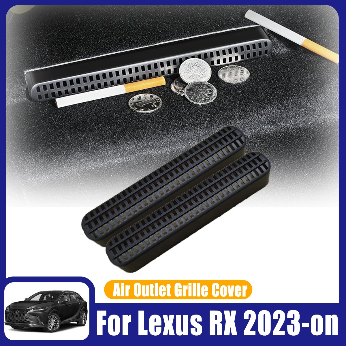 

Air Vent Outlet Cover For Lexus RX 350 450 ALA10 ALH10 2023-on Car Accessories Under-Seat Protectors Anti Debris Dust Mesh ABS