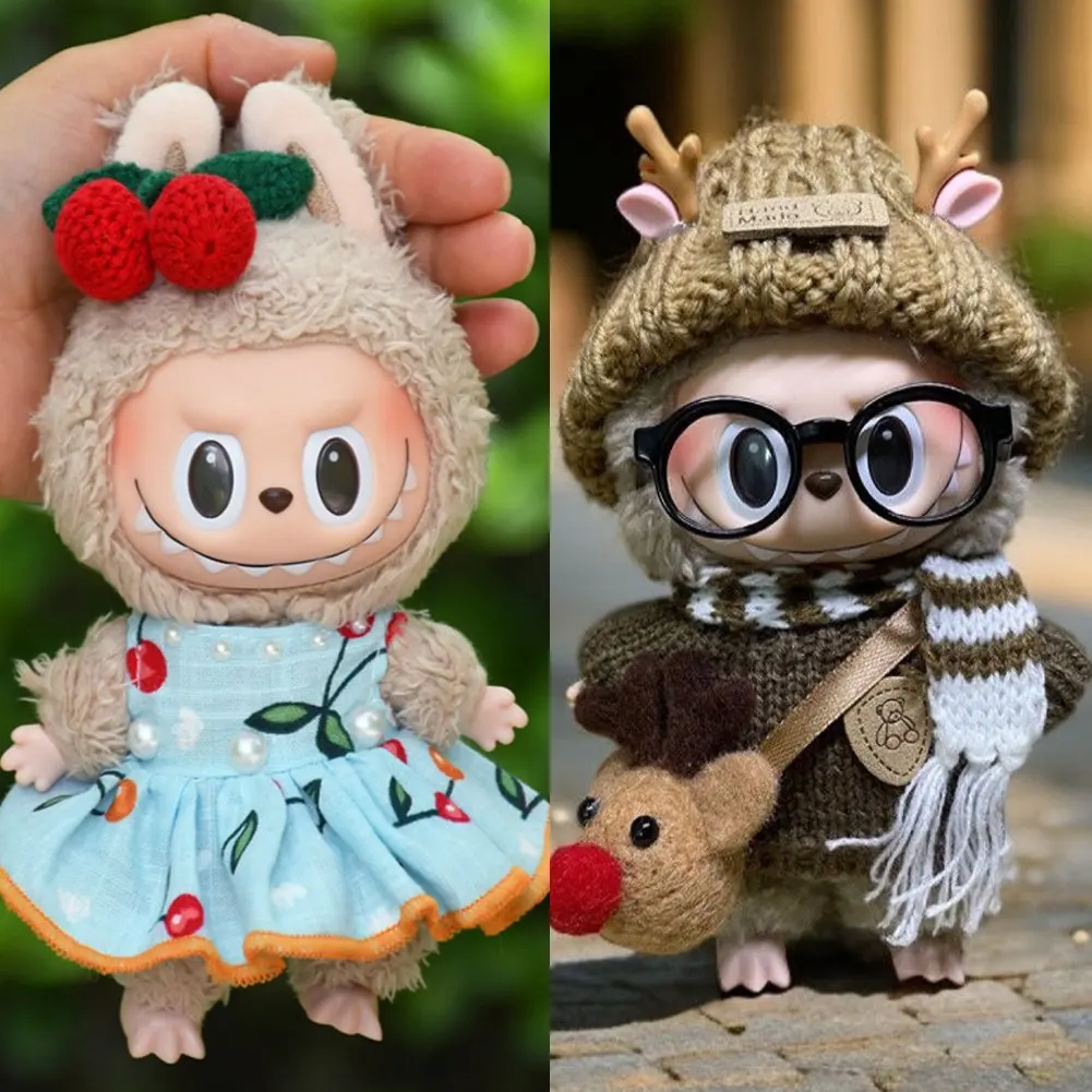 Kawaii Mini Plush Doll'S Clothes Outfit Accessories For Korea Kpop Exo Labubu Idol Dolls Skirt Hairpin Clothing DIY Kids Gift 1