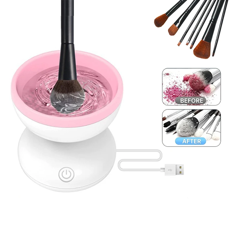NEW Electric Makeup Brush Cleaner Beauty Tool Powder Puff Beauty Egg Automatic Deep Cleaning Box Makeup Brush Cleaning Artifact