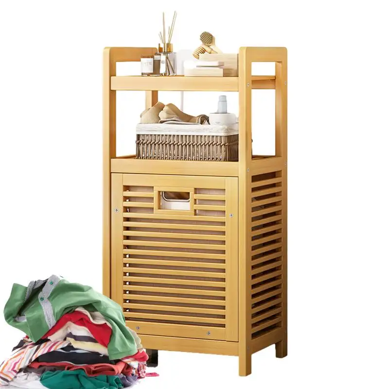 

Laundry Hamper Shelf For Dirty Clothes Multi-functional Laundry Baskets Multi-layer Division Grid Storage Basket Living Room