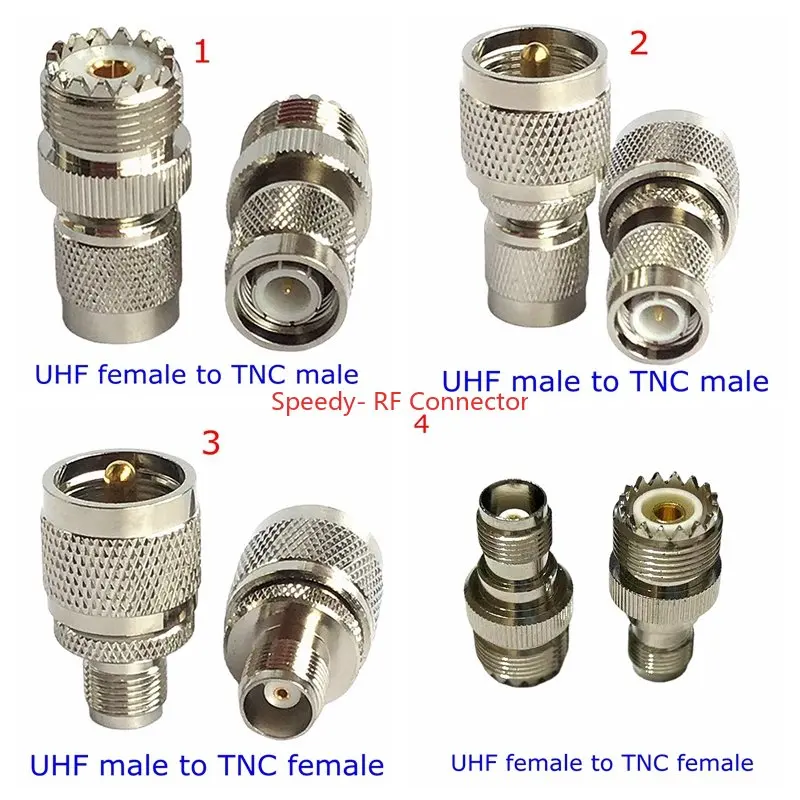 

SL16 UHF PL259 SO239 To TNC Male Female Straight Connector UHF SO-239 PL-259 To TNC Coax Brass Nickel Plated RF Coaxial Adapters