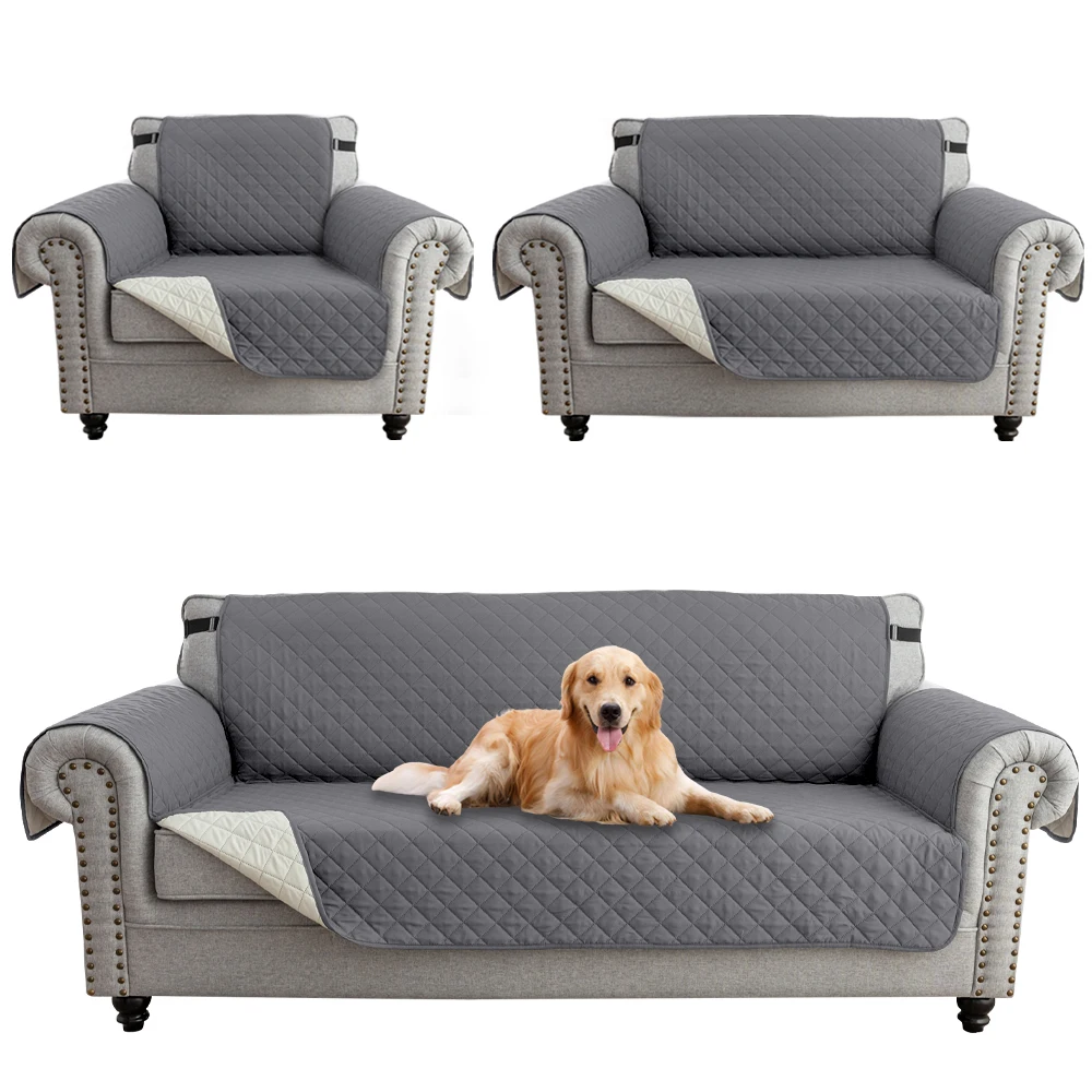 Waterproof Sofa Cover Quilted Anti-wear Couch Covers for Dog Pet Kids Recliner Armchair Furniture 1/2/3/4 Seater Protect
