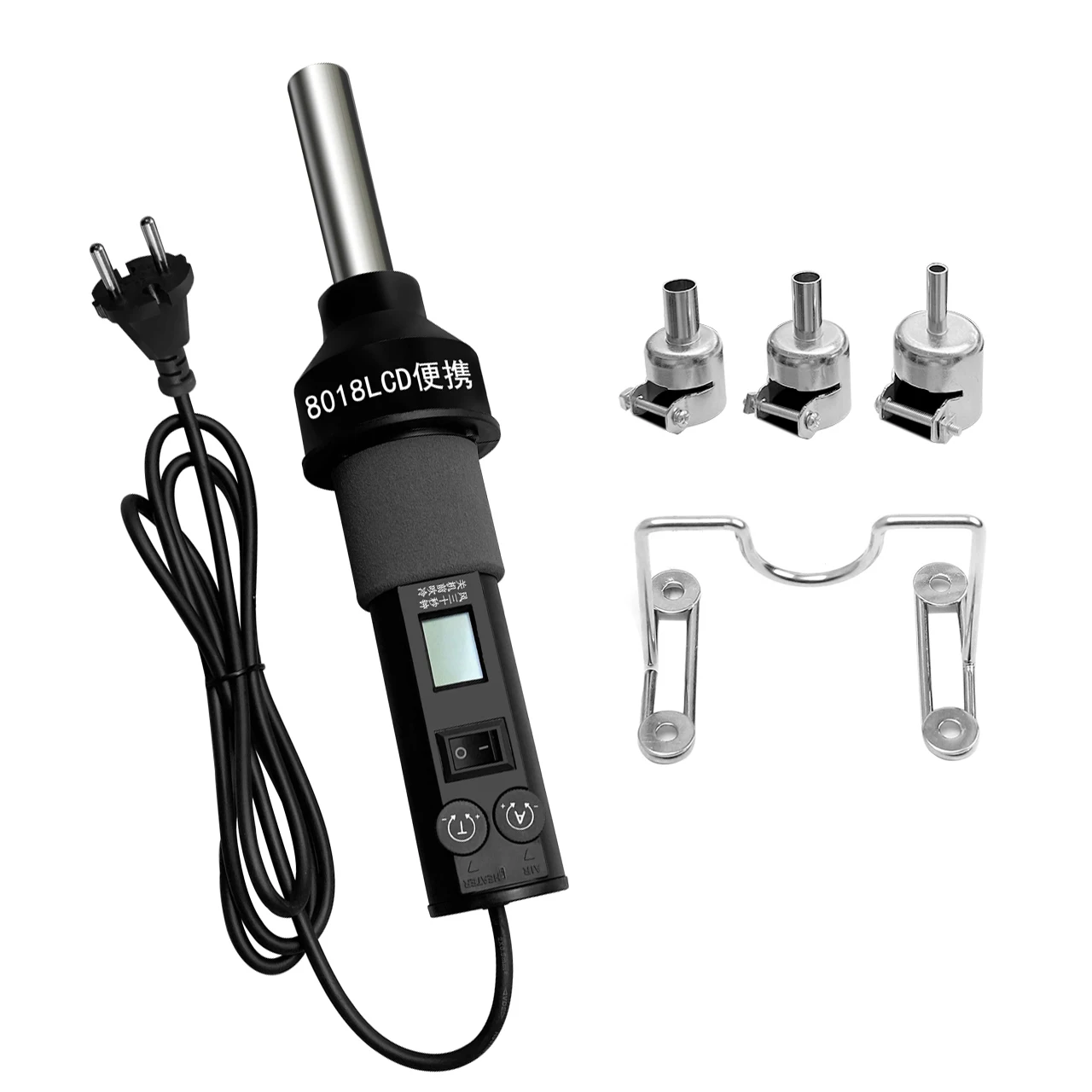 Adjustable Digital Hot Air Gun Heat gun Soldering Desoldering  solder Station SMD BGA 8018LCD+heating element  220V  LCD 3