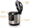 12 Quart Digital Pressure Cooker with 15 Preset Options and Glass Lid, Silver 3