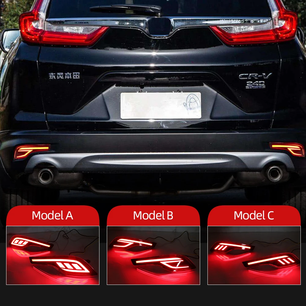 2pcs Led Rear Bumper Light For Honda Crv Crv 2017 2018 2019 Tail