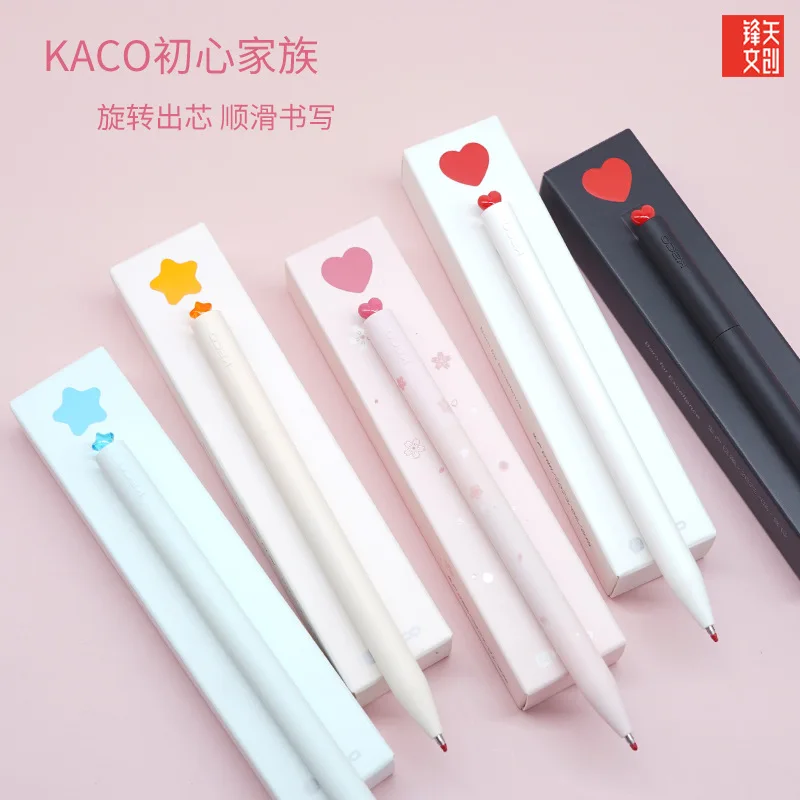 KACO Kawaii Gel Pen Set ручка Rotating 0.5mm Fast-drying Smooth Writing Pens for Signing Testing Exams Brushing Up Creative Gift 2