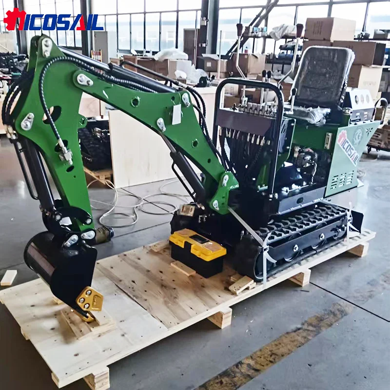 Kostenloser Versand Mini-Bagger mit EPA-Motor 0,8 Tonnen Raupenbagger Mikro-Bagger 1 Tonne 1,2 Tonnen Mini-Kleinbagger zum Verkauf