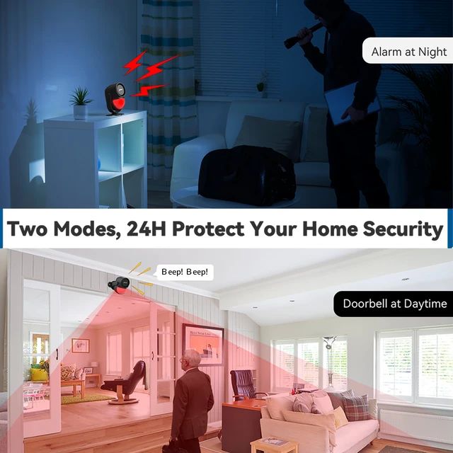 CPVAN Infrared Motion Detector for Home Burglar Alarm Sensor Security Protection Wireless 433MHz PIR Motion Sensor 125dB Sound 3