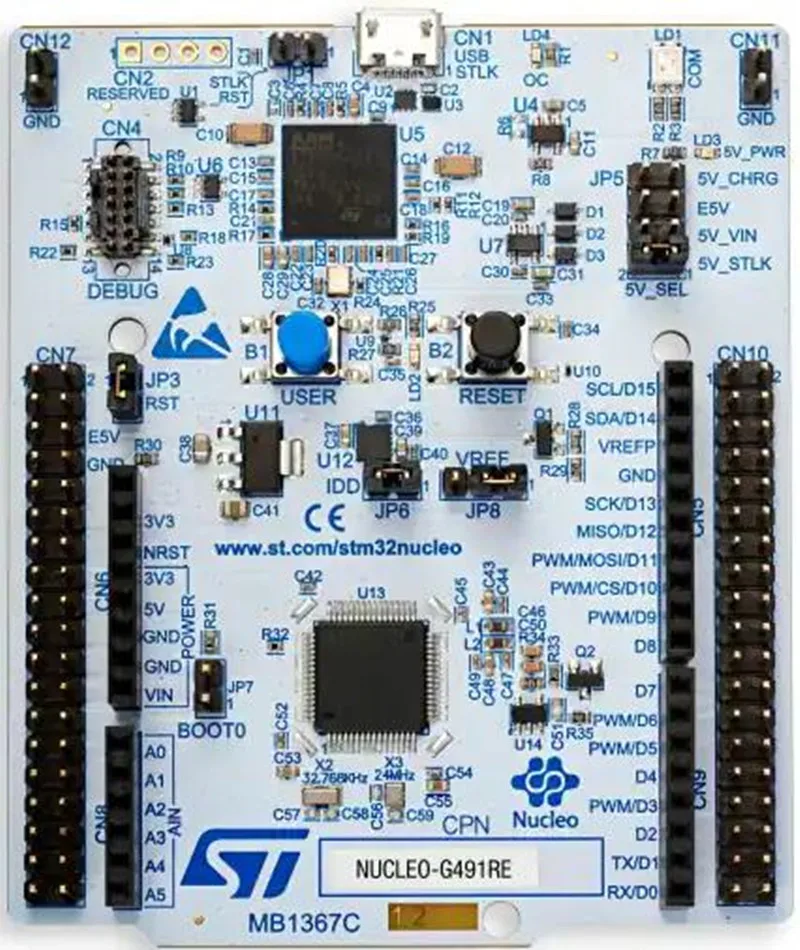 NUCLEO-G491RE  , STM32 Nucleo-64, STM32G491RET6U, 32 Ʈ, ARM Cortex-M4