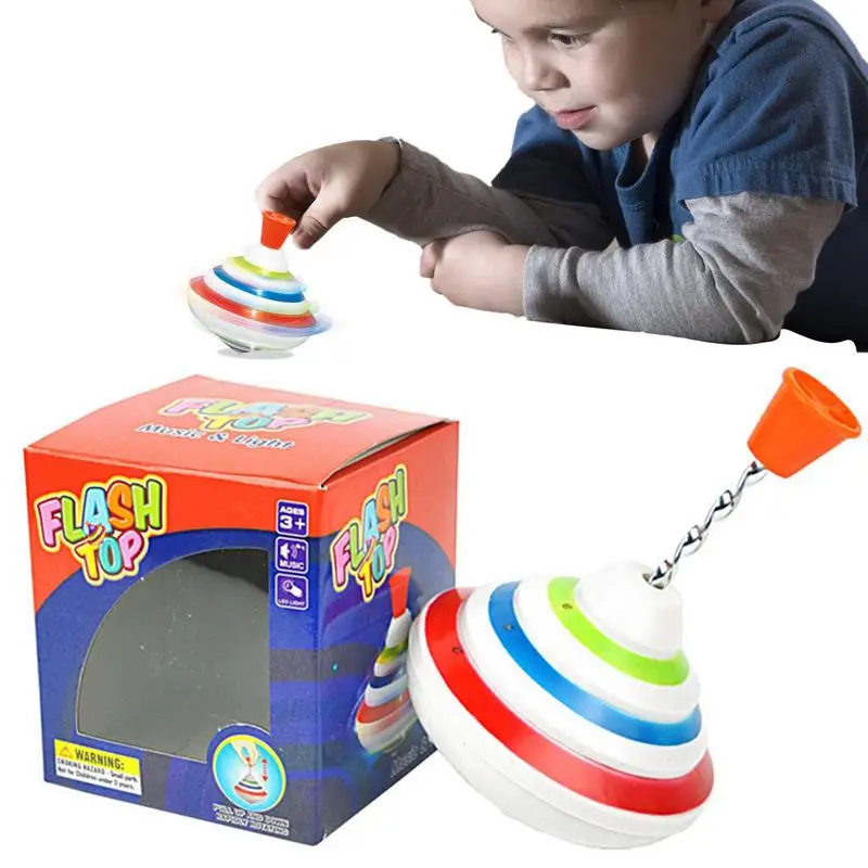 

Music Spinning Top Toy Push Down Spinning Top Toy With LED And Music Top Hand Gyro Toy Push Down Gyro With Music Education