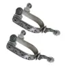 2Pcs Horse Spurs with Gear Antique Style Equipment Anti Rust Western Cowboy Spurs Boots Spurs for Adults Competition Training 2