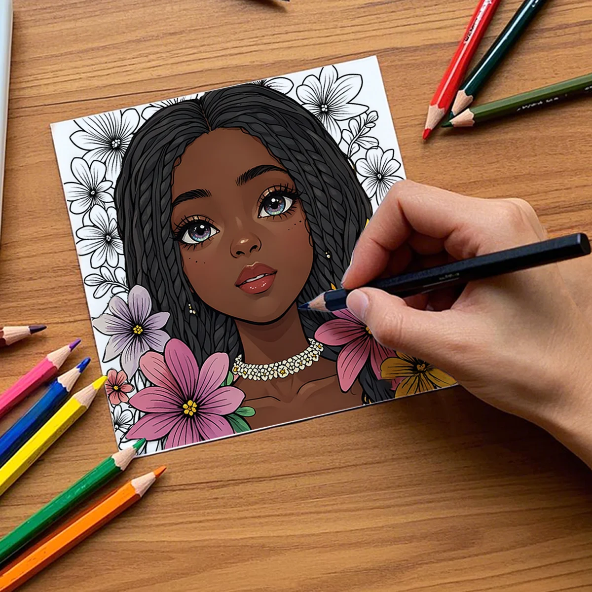 Black Beauty Coloring Book - Thick Pages for Creative Expression, Perfect for Dark-Skinned Girls 3