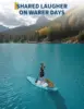 Inflatable Stand Up Paddle Board for Adults, 10.6ft x 33in Extra Wide SUP Board with Backpack, Hand Pump, 3 Fins, Kayak Seat, Action Camera Mount, Non-Slip EVA Deck, 400 lbs Capacity