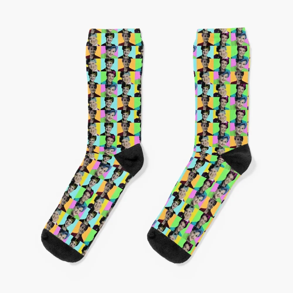 Jessica Fletcher (Pop Art) MURDER, SHE WROTE Socks man sheer Socks Girl Men's the word is murder