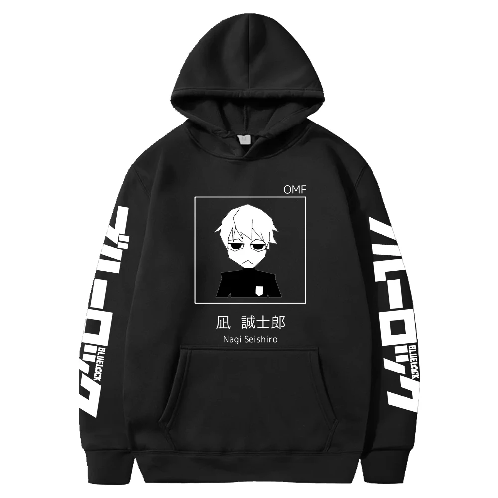 Harajuku Anime BLUE LOCK Nagi Seishiro Printed Hooded Men