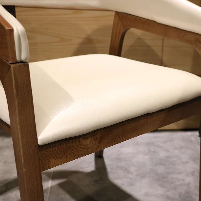 Hot Sale Hotel Restaurant Used Solid Armrest Wood Chair