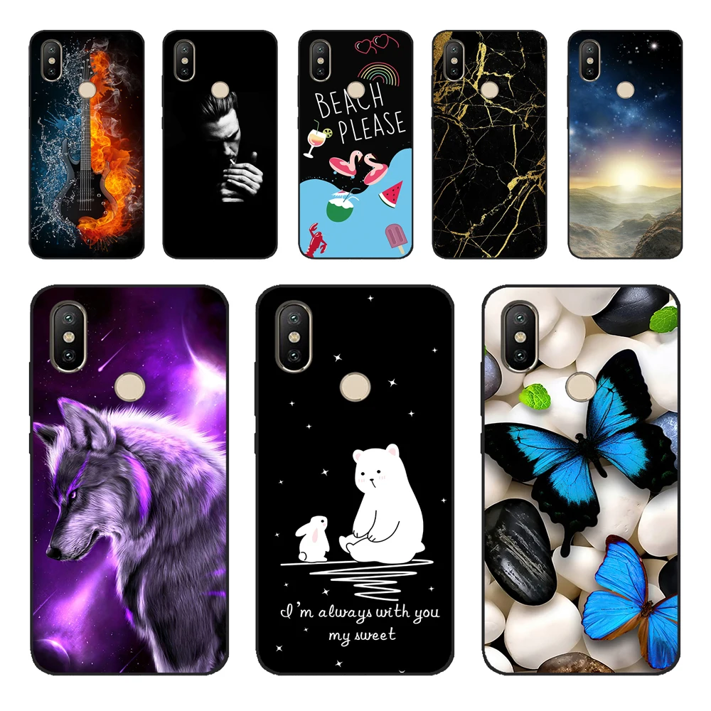 Custodia Per Xiaomi Mi A2 Lite Cover Morbida In Silicone Tpu Per Xiaomi Mi A2 A 2 A2 Lite Phone Coque Custodie Posteriori Shell Bumper Fundas