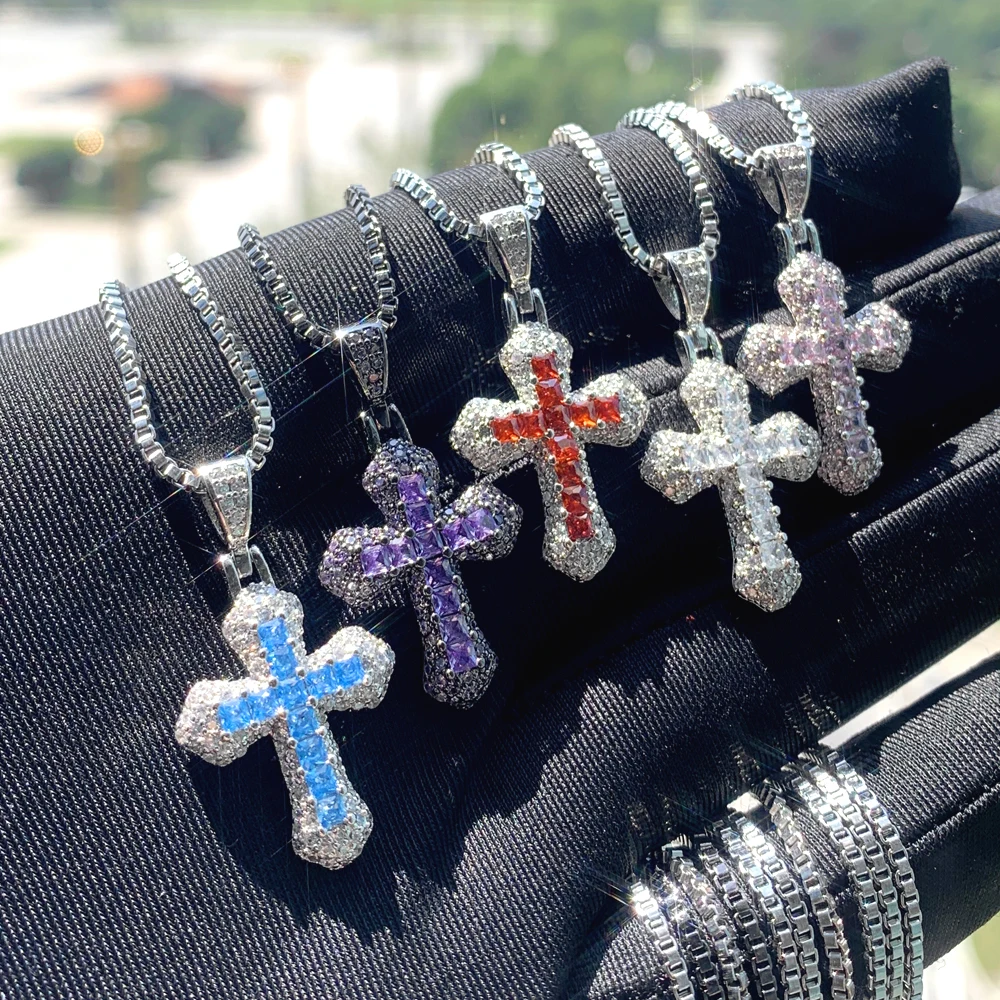 ネックレス・ペンダント Petite Pendant Necklace (heart/star/ribbon/cross) 1/15 CT. T.W. Diamond Cross with Ribbon Heart Overlay