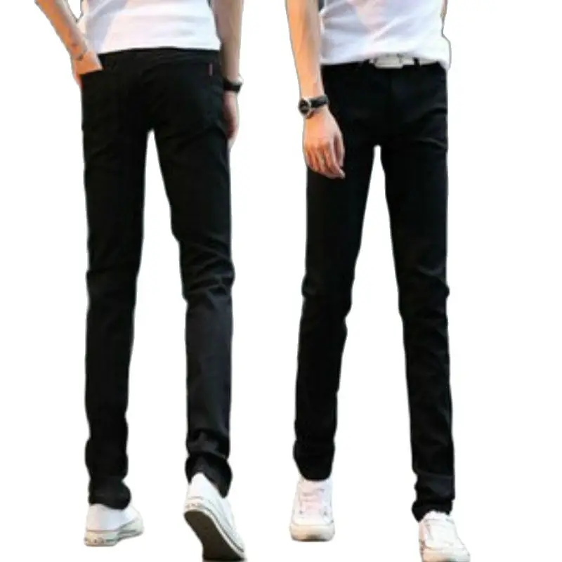 Summer 2022 Fashion Casual Handsome Slim Jeans Men's Korean Small Feet Long Pants Fashion Was Thin Trendy Men's Pencil Pants