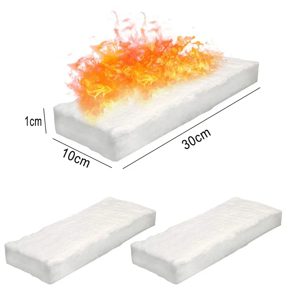 Ethanol Fireplace Accessories Ceramic Insulation Blanket 3pcs Ceramic Fiber Blanket Ceramic Sponge For Bioethanol Fireplace Resistant Insulation Cotton Firplace Firebox Safety Bio Fire
