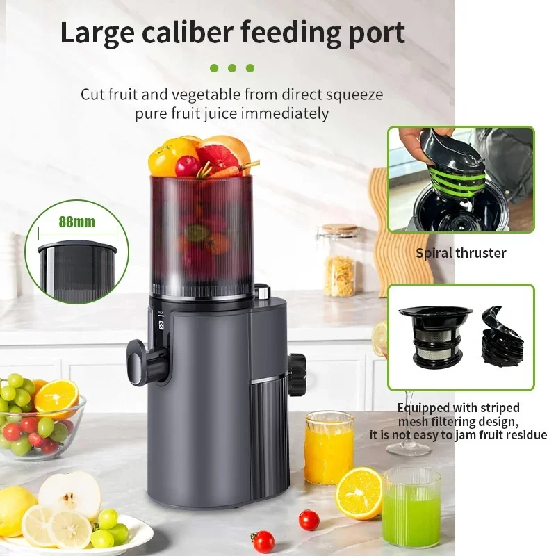 High Quality Big Mouth Slow Juicer Original Fruit Vegetable Juice Cold Press Slow Juicer Machine 3